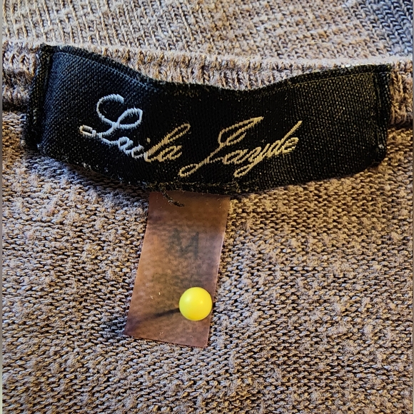 Laila Jayde Top, Women's Medium Brown Laila Jayde 3/4 Sleeve Top - Picture 5 of 5